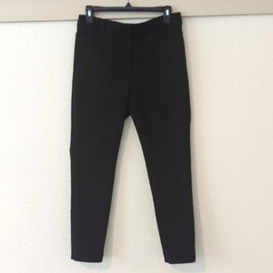 Petite black cotton twill trousers Size 8. High waist, slim leg, skinny ankle